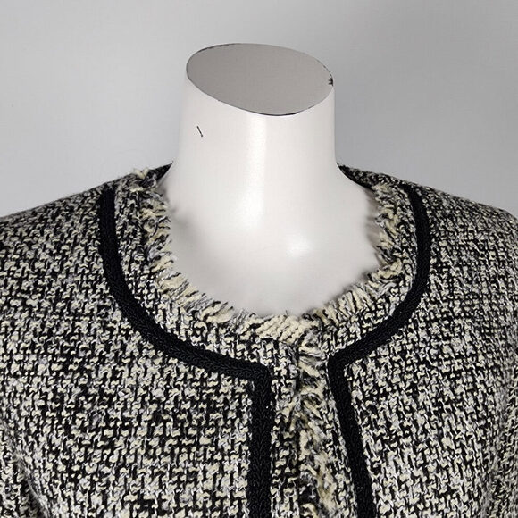 Van Heusen Studio Black Tweed Blazer Jacket Size M - Picture 2 of 9